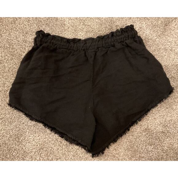 Young, Fabulous, and Broke YFB Black Linen Blend Raw Hem Izzy Shorts,XS - Picture 3 of 3